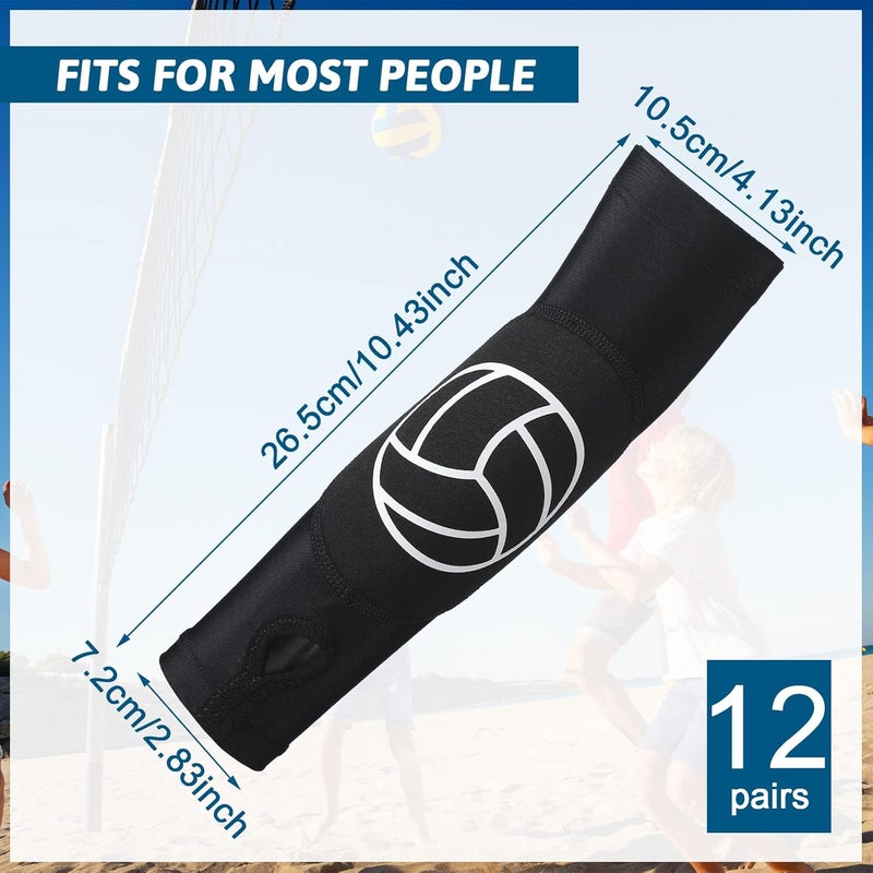 Minatee Volleyball Arm Sleeves Passing Hitting Forearm Sleeves with Protection Pads and Thumb Hole - Image 2